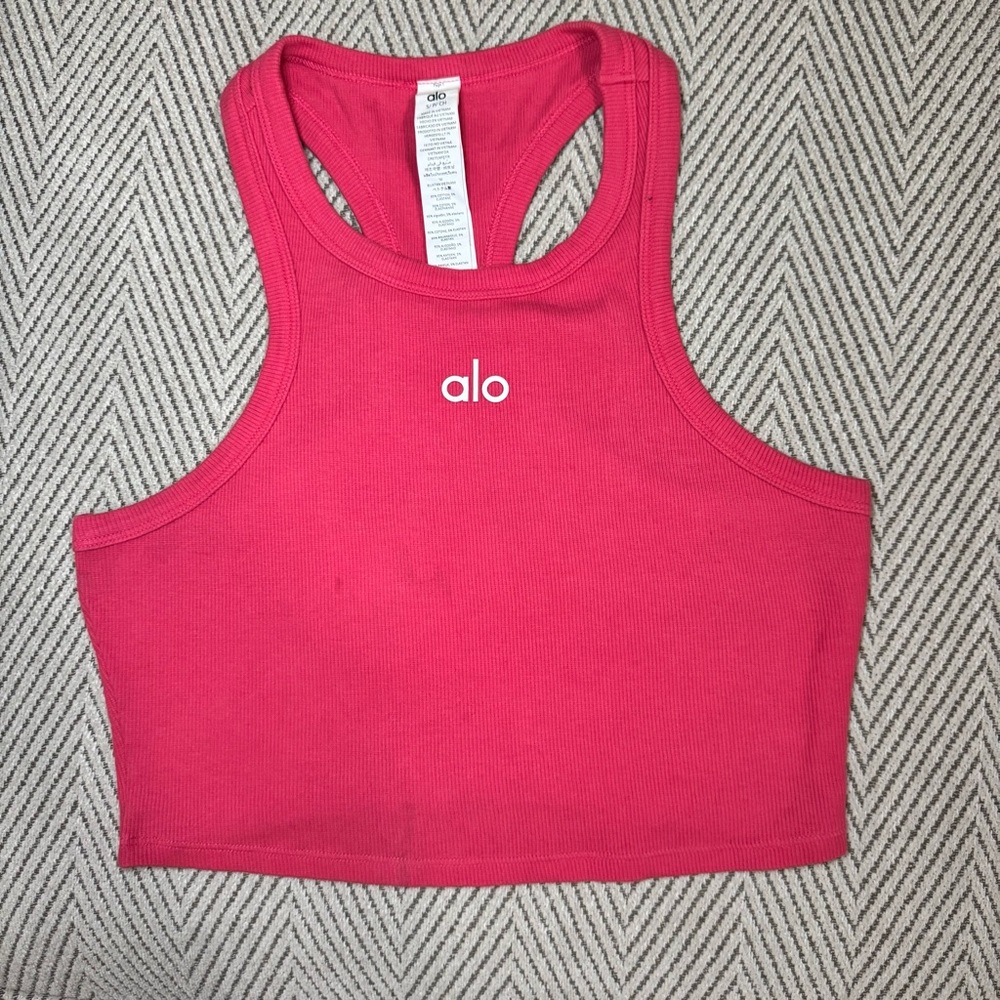 ALO Yoga Aspire Tank Candy Red/White